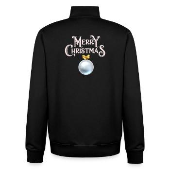 Merry Christmas, Merry Christmas, Happy Holidays - Unisex Organic Zip Sweatshirt by Stanley/Stella - black - Back - AI Model Male 185 light (185cm)