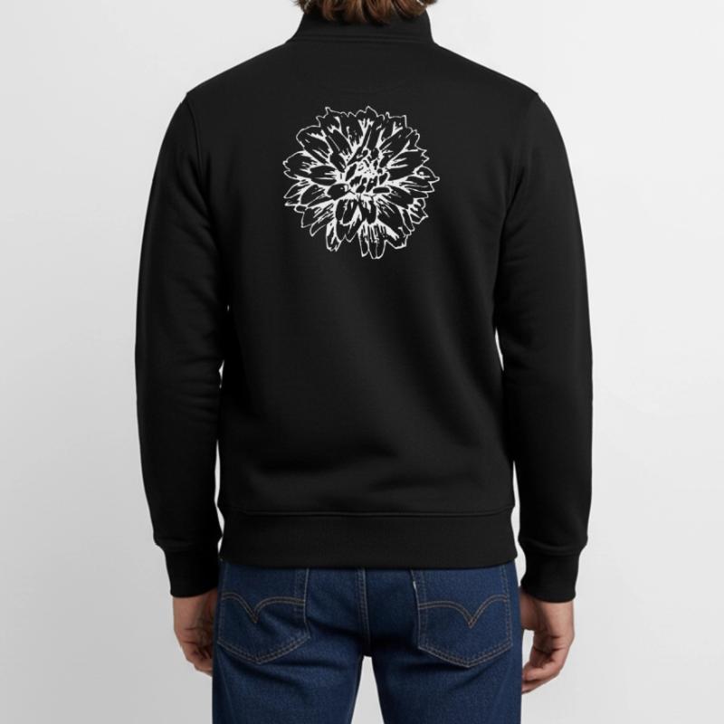 Fleur Blanche Fleurs Blanches Fleurs Blanches Fleurs Blanches Sweat zippé unisexe en coton bio Stanley/Stella