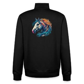 Pferd - Unisex Organic Zip Sweatshirt von Stanley/Stella - Schwarz - Hinten - AI Model Male 185 light (185cm)
