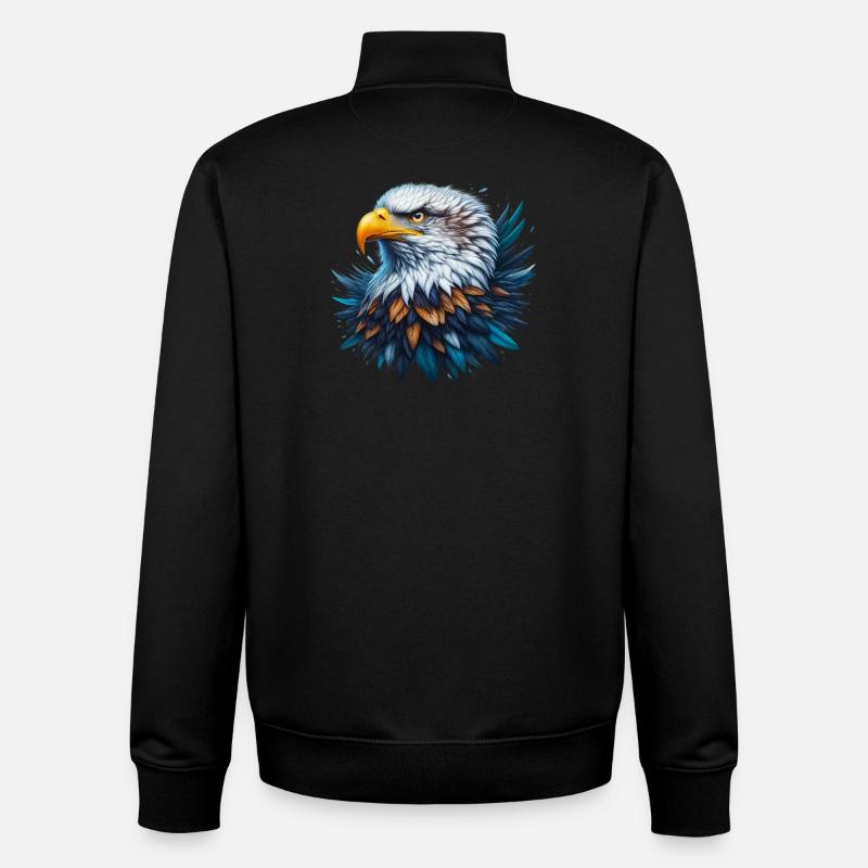 Adler - Unisex Organic Zip Sweatshirt von Stanley/Stella - Schwarz