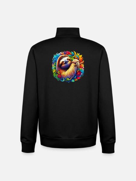 Sloth - Unisex Organic Zip Sweatshirt by Stanley/Stella - black