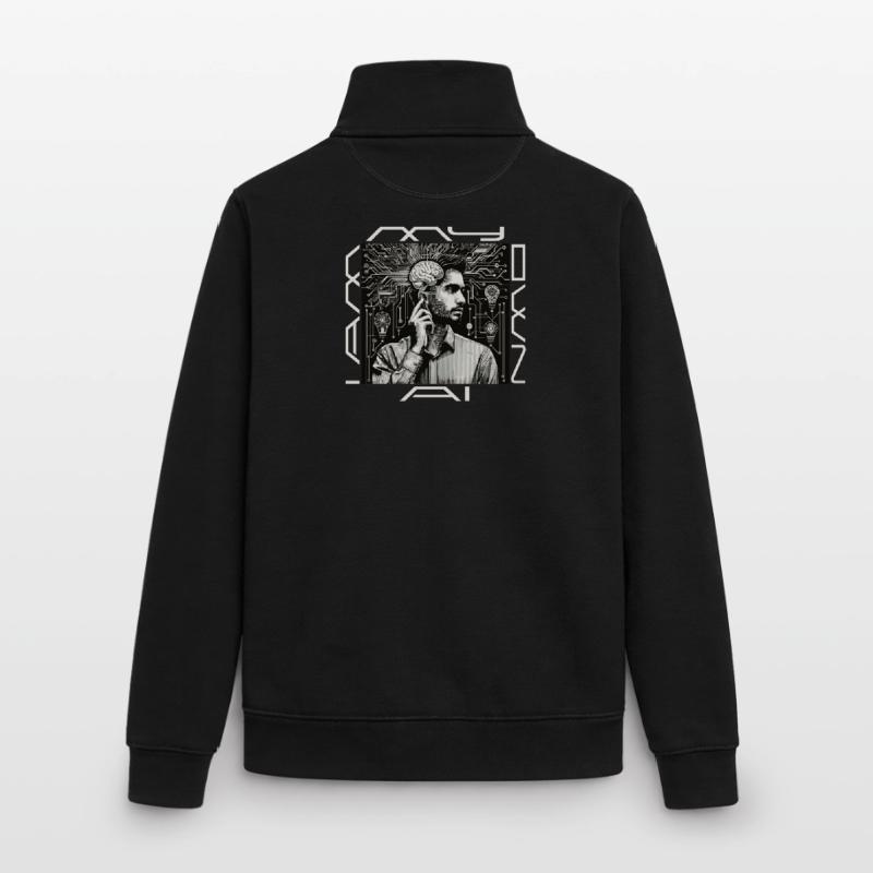 Headwork: Ghost meets code Unisex Organic Zip Sweatshirt by Stanley/Stella