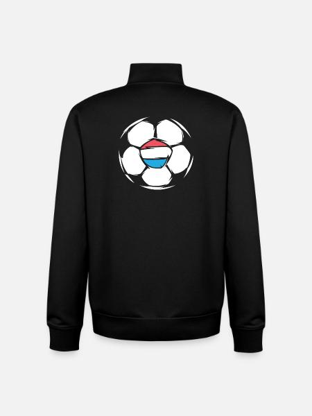 Team Netherlands Soccer Illustration Ball Icon - Unisex Organic Zip Sweatshirt by Stanley/Stella - black