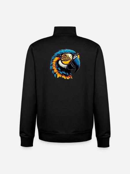 Parrot - Unisex Organic Zip Sweatshirt by Stanley/Stella - black