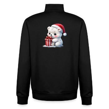 Der Weihnachtseisbär - Unisex Organic Zip Sweatshirt von Stanley/Stella - Schwarz - Hinten - AI Model Male 185 light (185cm)