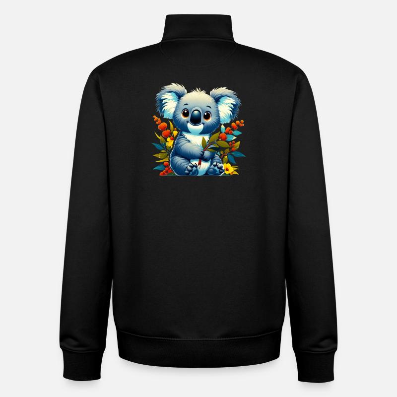 Koala - Unisex Organic Zip Sweatshirt by Stanley/Stella - black