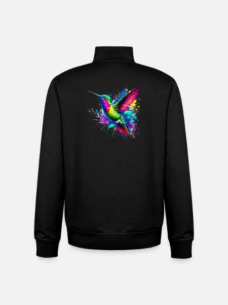 Colibri - Sweat zippé unisexe en coton bio Stanley/Stella - noir