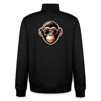 Affe Brille cool - Unisex Organic Zip Sweatshirt von Stanley/Stella - Schwarz - Hinten - AI Model Male 185 light (185cm)