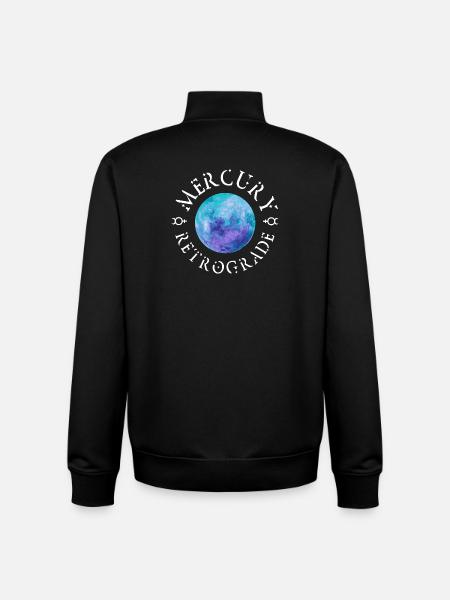 Mercury Retrograde White - Unisex Organic Zip Sweatshirt von Stanley/Stella - Schwarz