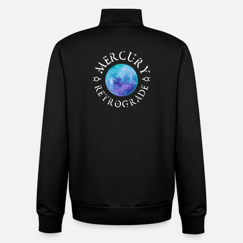 Mercury Retrograde White - Unisex Organic Zip Sweatshirt von Stanley/Stella - Schwarz