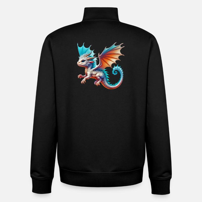 Drache - Unisex Organic Zip Sweatshirt von Stanley/Stella - Schwarz