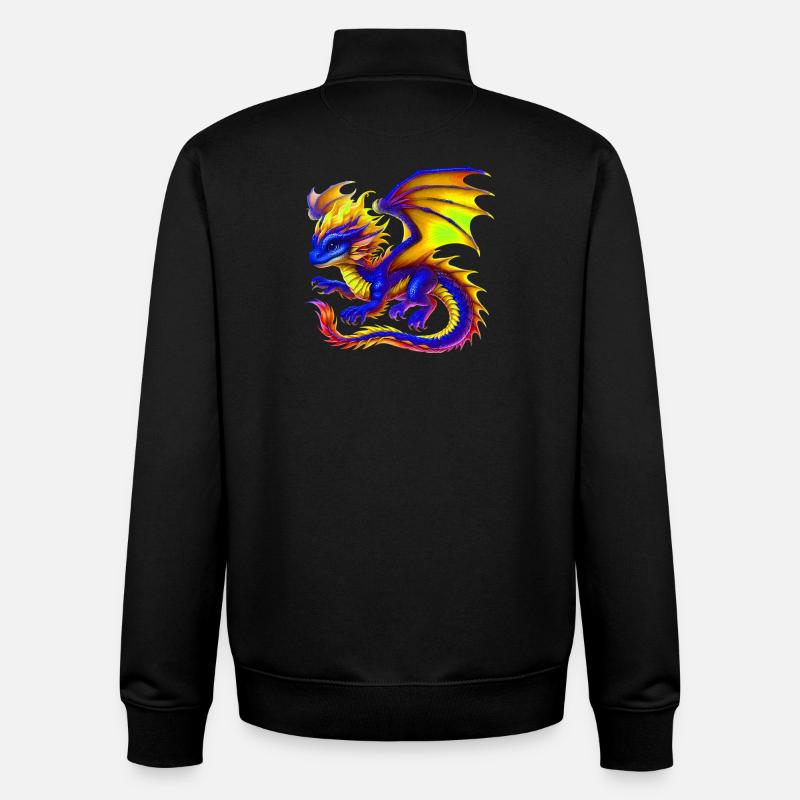 Drache - Unisex Organic Zip Sweatshirt von Stanley/Stella - Schwarz
