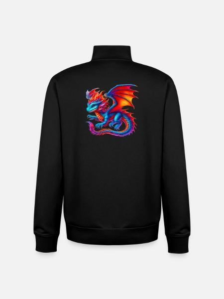 Dragon - Unisex Organic Zip Sweatshirt by Stanley/Stella - black