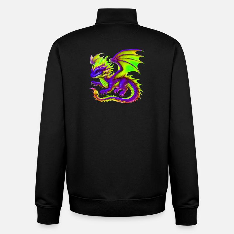 Drache - Unisex Organic Zip Sweatshirt von Stanley/Stella - Schwarz