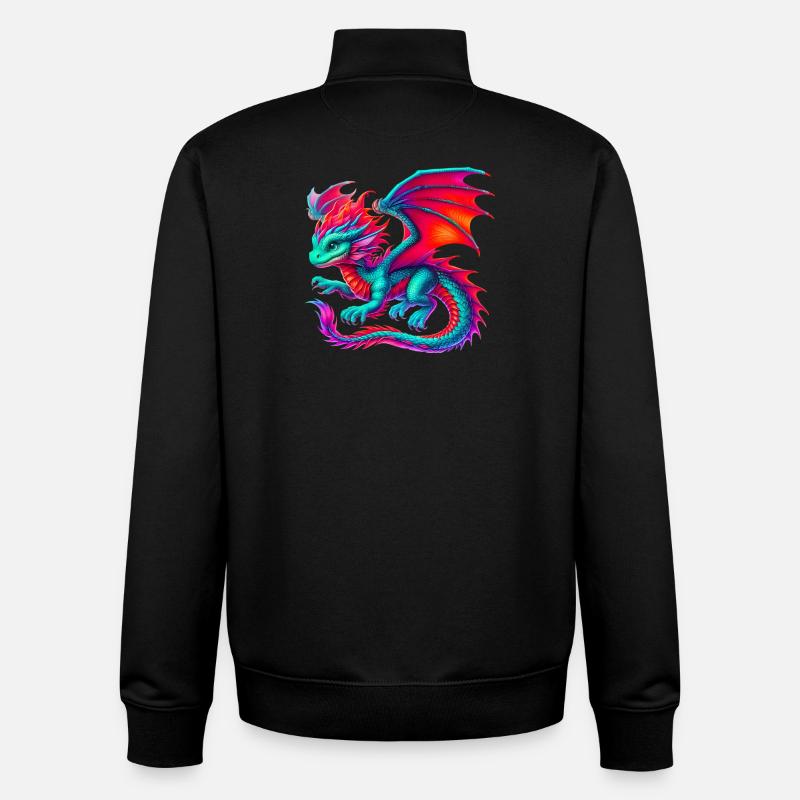 Dragon - Unisex Organic Zip Sweatshirt by Stanley/Stella - black