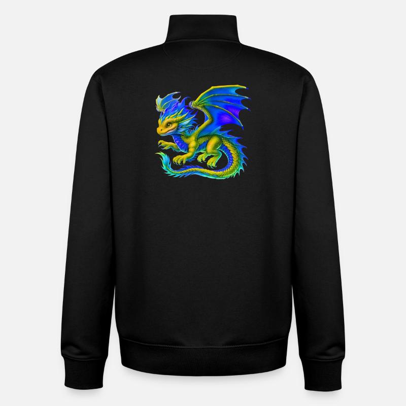 Drache - Unisex Organic Zip Sweatshirt von Stanley/Stella - Schwarz