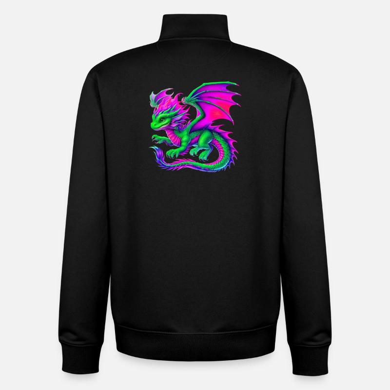 Drache - Unisex Organic Zip Sweatshirt von Stanley/Stella - Schwarz