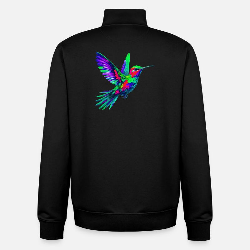 Colibri - Sweat zippé unisexe en coton bio Stanley/Stella - noir