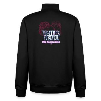Love and compromise - Romantic collection for couples - Unisex Organic Zip Sweatshirt by Stanley/Stella - black - Back - AI Model Male 185 light (185cm)