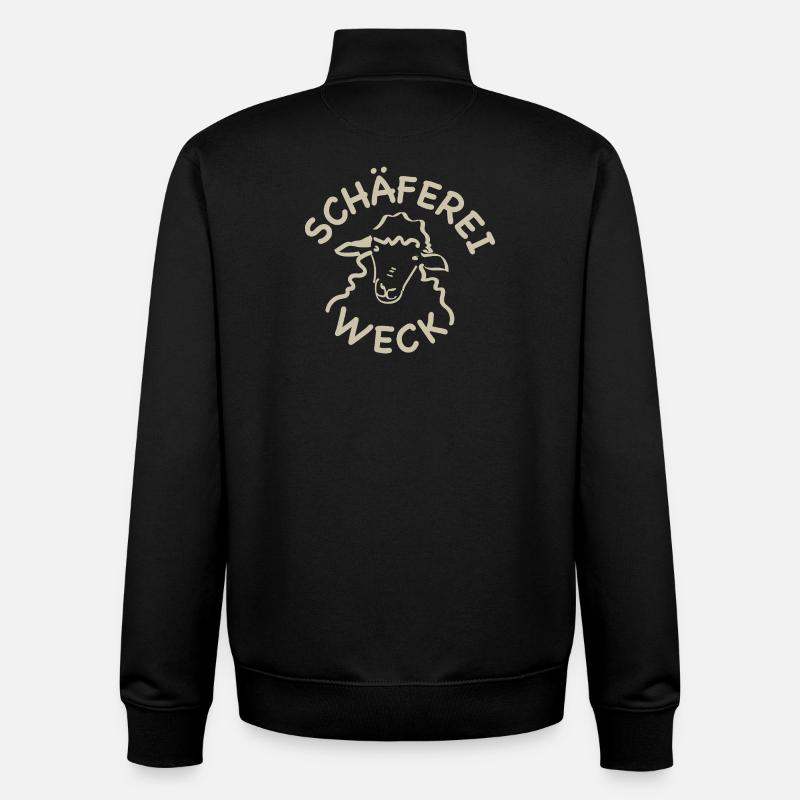 Schaeferei Weck Logo - Sweat zippé unisexe en coton bio Stanley/Stella - noir