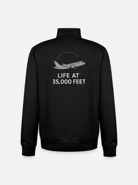 Flugbegleiter Kabinencrew Leben Luftfahrt - Unisex Organic Zip Sweatshirt von Stanley/Stella - Schwarz