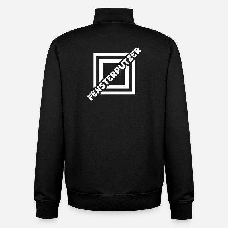 Window cleaning as a job - Unisex Organic Zip Sweatshirt by Stanley/Stella - black