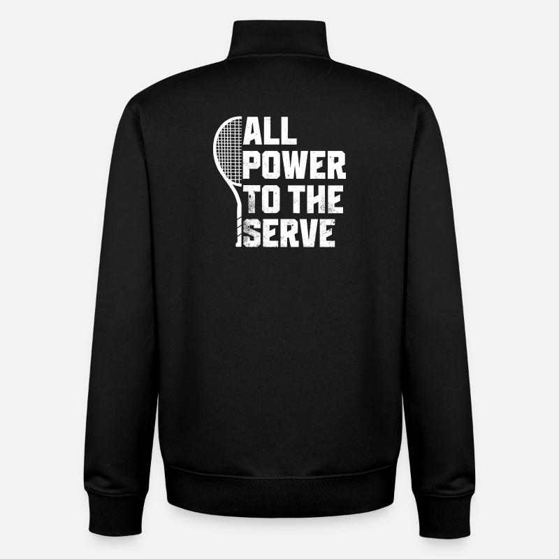 Chemise de tennis Power Serve - Sweat zippé unisexe en coton bio Stanley/Stella - noir