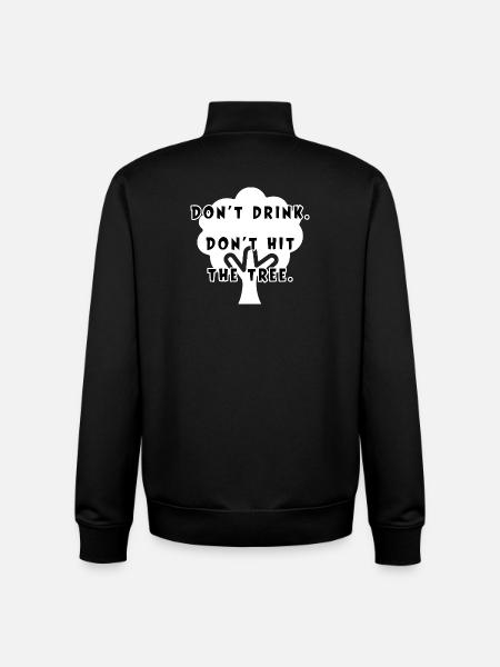 Humorous tree motif with saying - Unisex Organic Zip Sweatshirt by Stanley/Stella - black