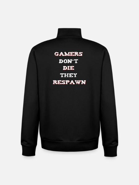 Gamer Saying Respawn - Unisex Organic Zip Sweatshirt by Stanley/Stella - black
