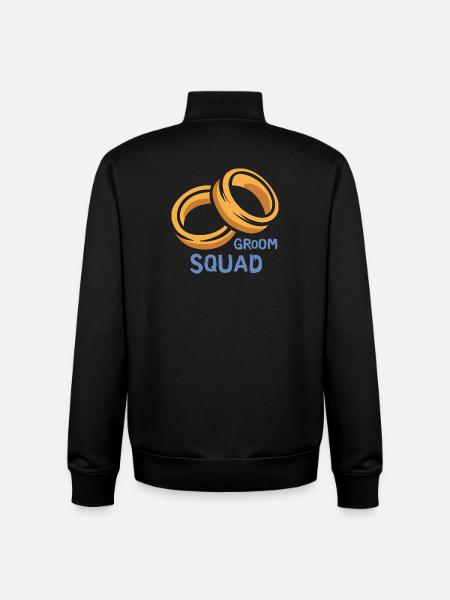 Groom Squad Ringe Junggesellenabschied - Unisex Organic Zip Sweatshirt von Stanley/Stella - Schwarz