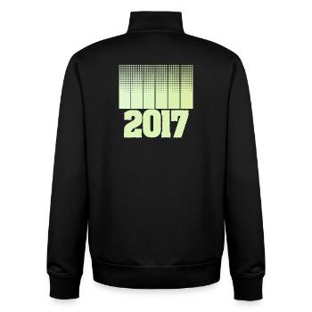 2017 - Unisex Organic Zip Sweatshirt von Stanley/Stella - Schwarz - Hinten - AI Model Male 185 light (185cm)
