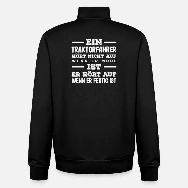 Lustiges Traktorfahrer Geschenk - Unisex Organic Zip Sweatshirt von Stanley/Stella - Schwarz