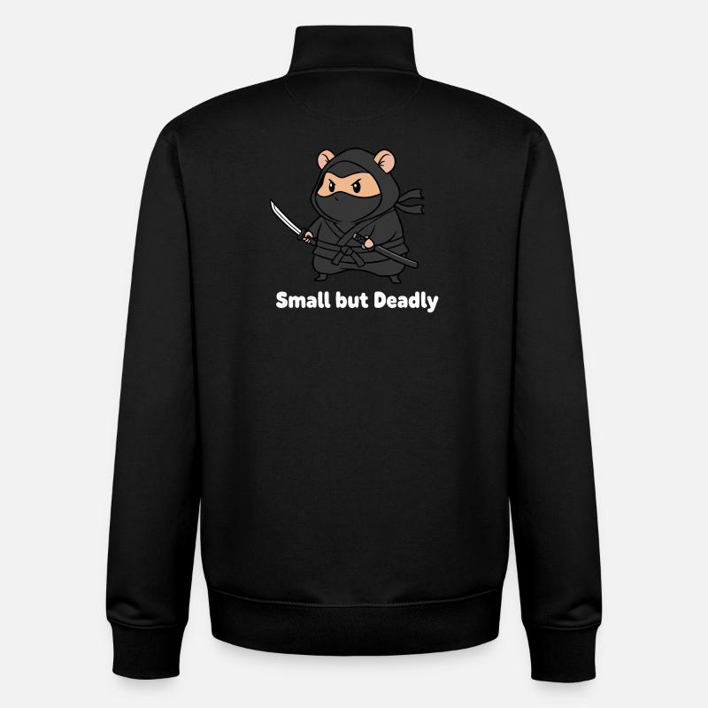 Petit ninja avec épée - Sweat zippé unisexe en coton bio Stanley/Stella - noir