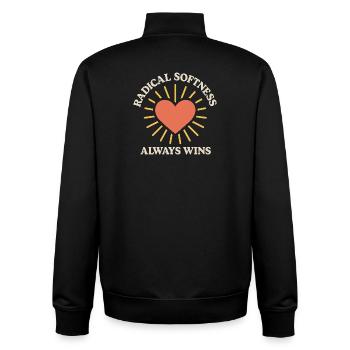 Hopepunk Gentillesse Rébellion Soft Activisme Radical - Sweat zippé unisexe en coton bio Stanley/Stella - noir - Dos - AI Model Male 185 light (185cm)