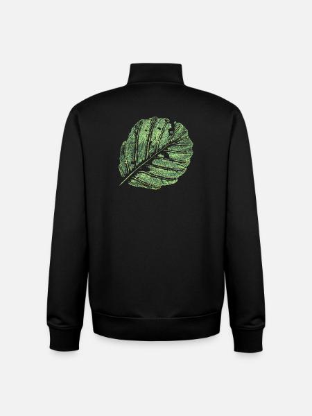 Leaf / Alder - Unisex Organic Zip Sweatshirt by Stanley/Stella - black