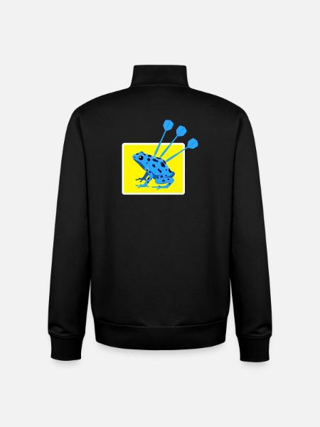 Funny DARTS and DART FROG design - Unisex Organic Zip Sweatshirt by Stanley/Stella - black