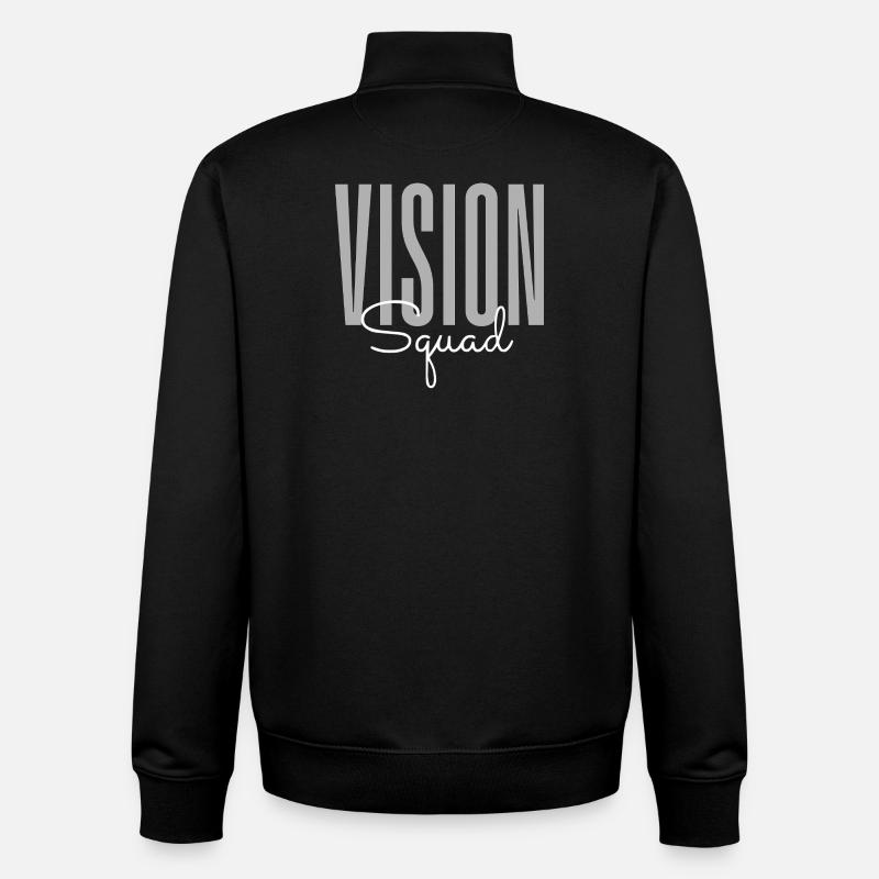 vision squad - Unisex Organic Zip Sweatshirt by Stanley/Stella - black