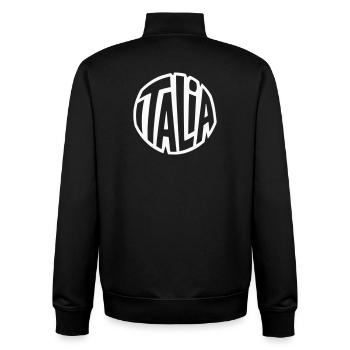 Italia Circle Logo - Unisex Organic Zip Sweatshirt by Stanley/Stella - black - Back - AI Model Male 185 light (185cm)