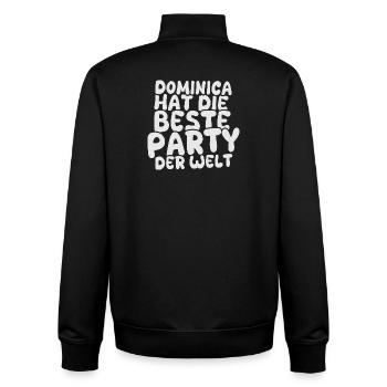 Dominica as a holiday destination - Unisex Organic Zip Sweatshirt by Stanley/Stella - black - Back - AI Model Male 185 light (185cm)