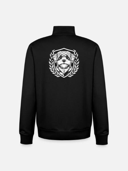 Wächterhund Wappenstil - Unisex Organic Zip Sweatshirt von Stanley/Stella - Schwarz