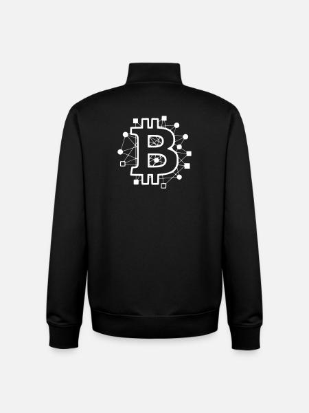 Bitcoin Board Circuit Tech Crypto - Unisex Organic Zip Sweatshirt by Stanley/Stella - black
