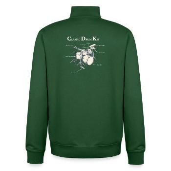 Klassisches Trommeldiagramm - Unisex Organic Zip Sweatshirt von Stanley/Stella - Flaschengrün - Hinten - AI Model Male 185 dark (185cm)