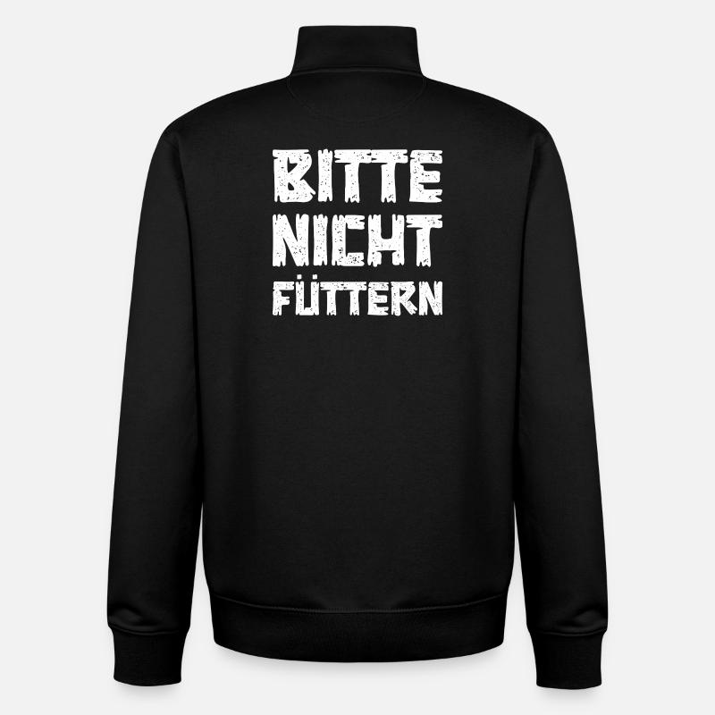 Bitte nicht füttern - Unisex Organic Zip Sweatshirt von Stanley/Stella - Schwarz