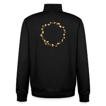 Simple couronne de saule – Décoration printanière - Sweat zippé unisexe en coton bio Stanley/Stella - noir - Dos - AI Model Male 185 light (185cm)
