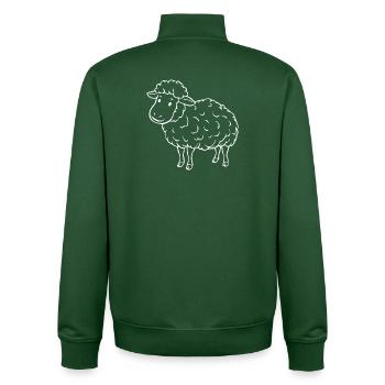 Sheep Sheep Lamb - Unisex Organic Zip Sweatshirt by Stanley/Stella - bottle green - Back - AI Model Male 185 dark (185cm)