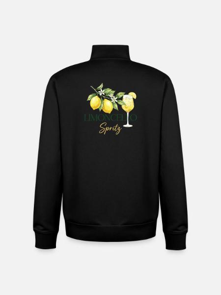 Limoncello Spritz – Summer Drink Lemon Design - Unisex Organic Zip Sweatshirt by Stanley/Stella - black