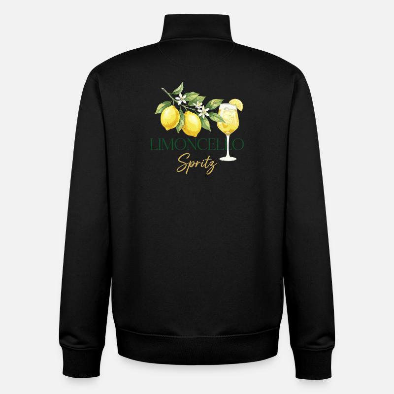 Limoncello Spritz – Summer Drink Lemon Design - Unisex Organic Zip Sweatshirt by Stanley/Stella - black