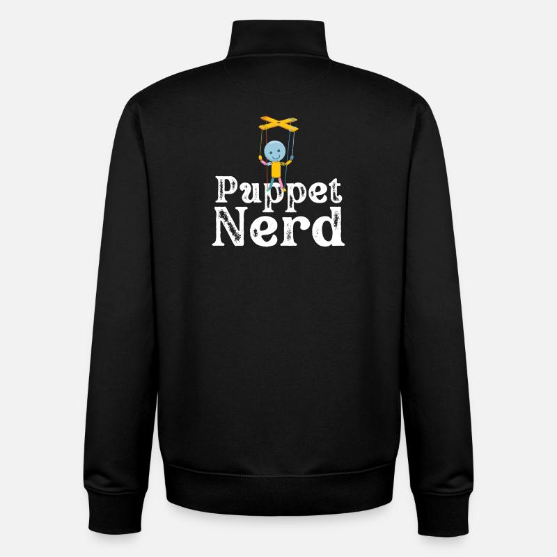 Puppet Nerd Marionette - Unisex Organic Zip Sweatshirt by Stanley/Stella - black