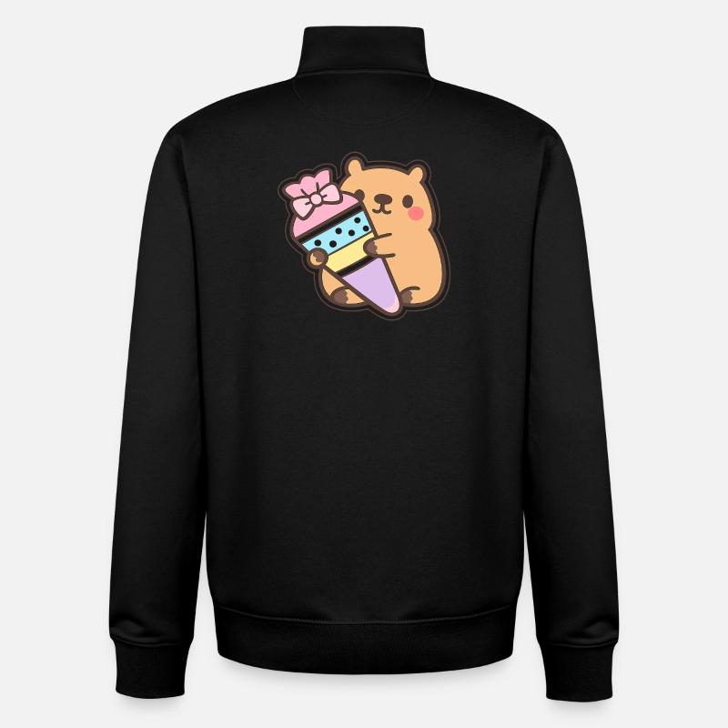 Enfant de l’école Capybara – 1ère année - Sweat zippé unisexe en coton bio Stanley/Stella - noir