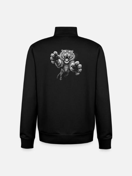 Tiger - Unisex Organic Zip Sweatshirt by Stanley/Stella - black